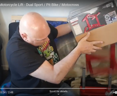 Fat Guy Assembles A Motorcycle Lift